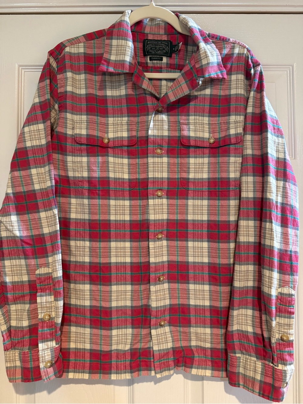 Polo Country Ralph Lauren Men’s M Plaid Flannel Shirt Classic Fit